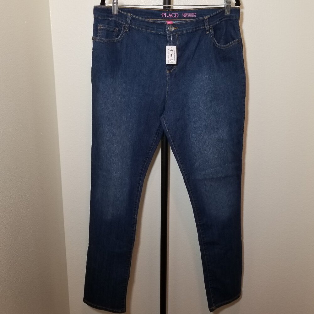 The Childrens Place Plus Size 20 Super Skinny Jeans Medium Wash Denim NWT